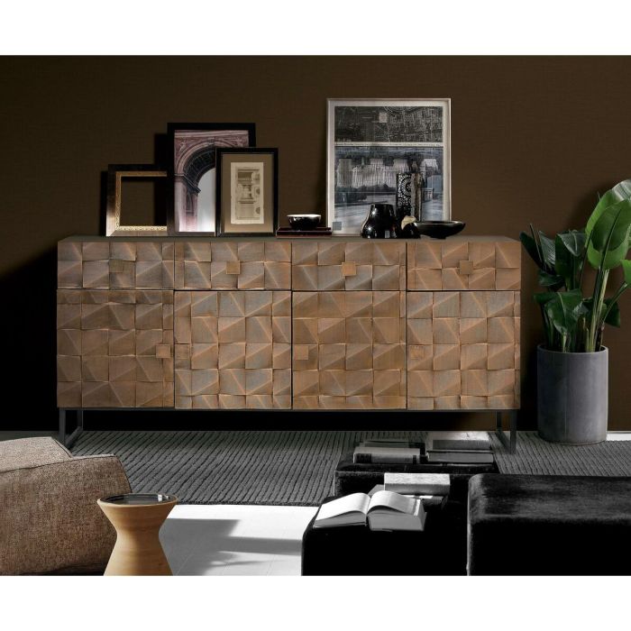 Aparador Alexandra House Living Marrón oscuro Bronce Madera de mango 170 x 80 x 42 cm 1 Aparador Alexandra House Living Marrón oscuro Bronce Madera de mango 170 x 80 x 42 cm 1