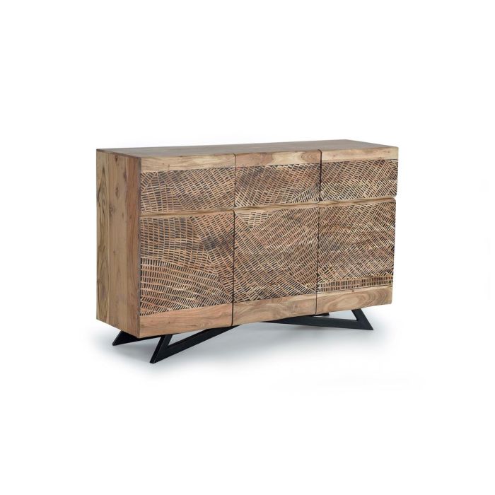 Aparador Alexandra House Living Natural Metal Madera de acacia 140 x 90 x 40 cm 6