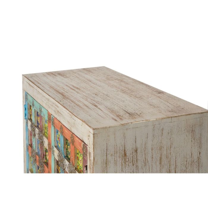 Aparador Alexandra House Living Blanco Multicolor Metal Madera de mango 90 x 90 x 40 cm 4