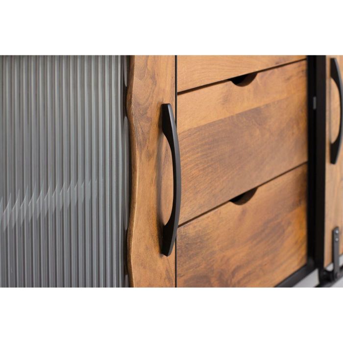 Aparador Alexandra House Living Negro Metal Madera de mango 150 x 80 x 40 cm 3