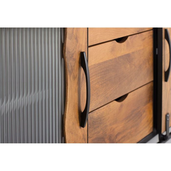 Aparador Alexandra House Living Negro Metal Madera de mango 150 x 80 x 40 cm 3