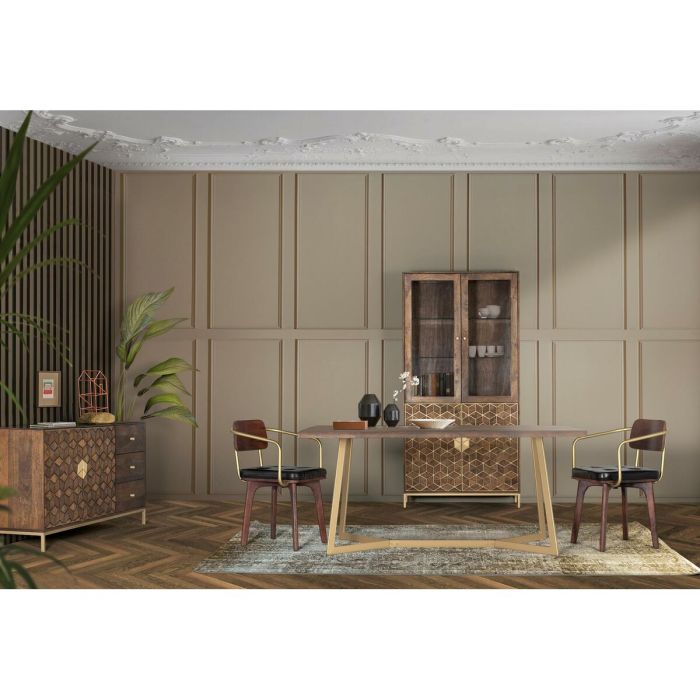Aparador Alexandra House Living Nogal Metal Madera de mango 145 x 77 x 40 cm 1 Aparador Alexandra House Living Nogal Metal Madera de mango 145 x 77 x 40 cm 1