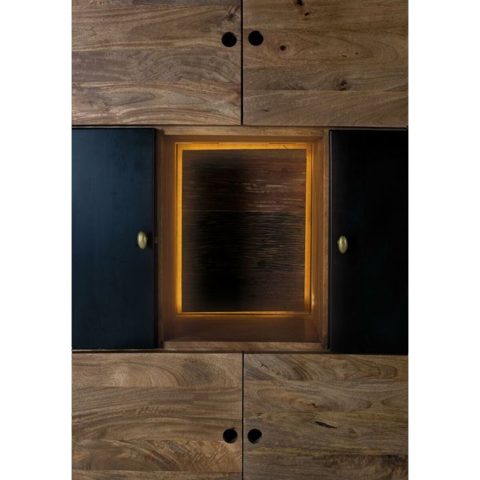 Aparador Alexandra House Living Negro Natural Metal Madera de mango 145 x 153 x 40 cm 2