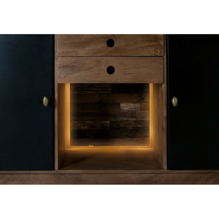 Aparador Alexandra House Living Negro Natural Metal Madera de mango 160 x 78 x 40 cm 3
