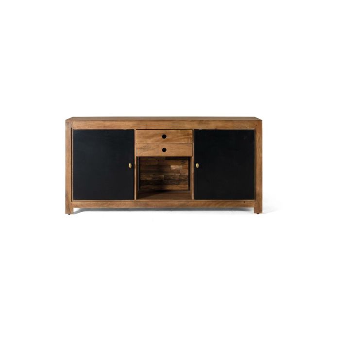 Aparador Alexandra House Living Negro Natural Metal Madera de mango 160 x 78 x 40 cm 1