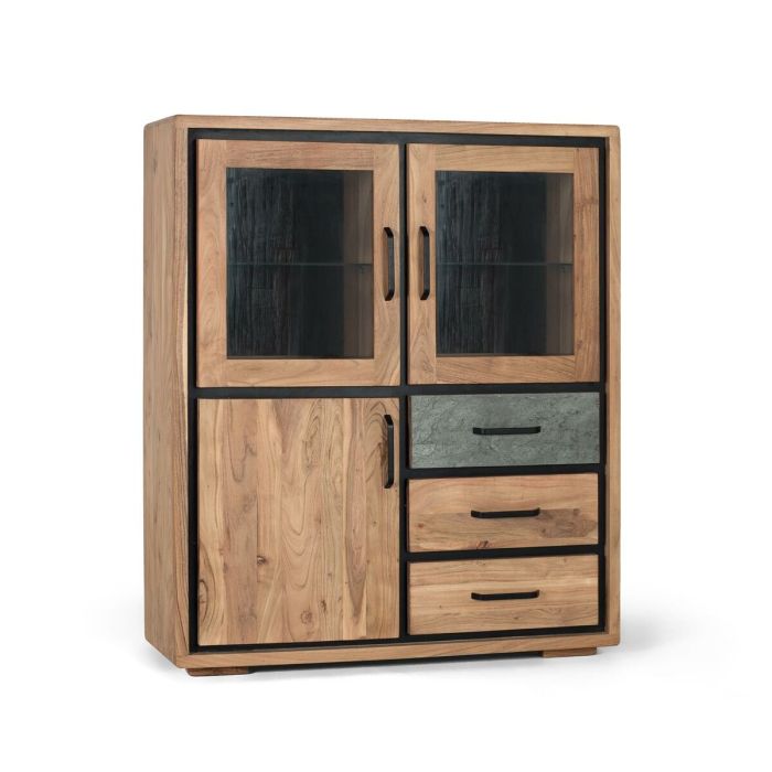 Aparador Alexandra House Living Natural Madera de acacia 110 x 130 x 40 cm 5