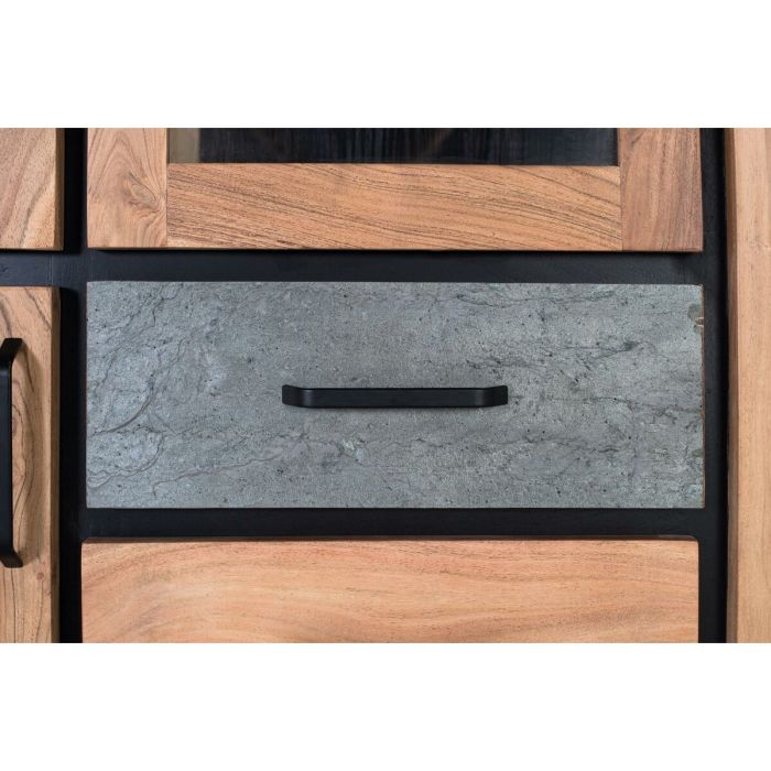 Aparador Alexandra House Living Natural Madera de acacia 110 x 130 x 40 cm 2