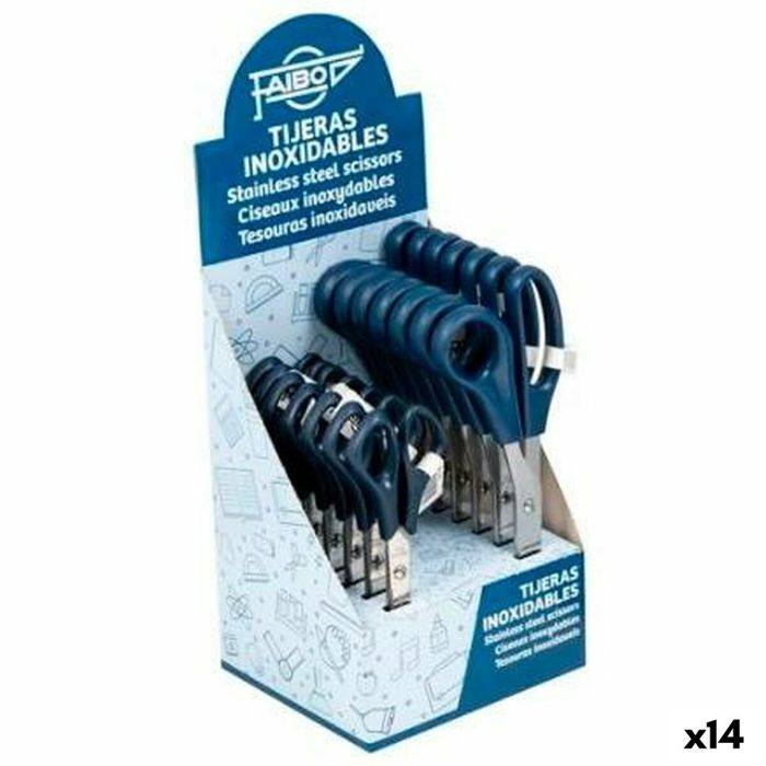 Faibo Tijeras Oficina 1600 Y 2100 Azul -Expositor 14U- Faibo Tijeras Oficina 1600 Y 2100 Azul -Expositor 14U-