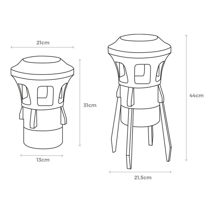 Lámpara Antimosquitos EDM Negro (21,5 x 44 cm) 1