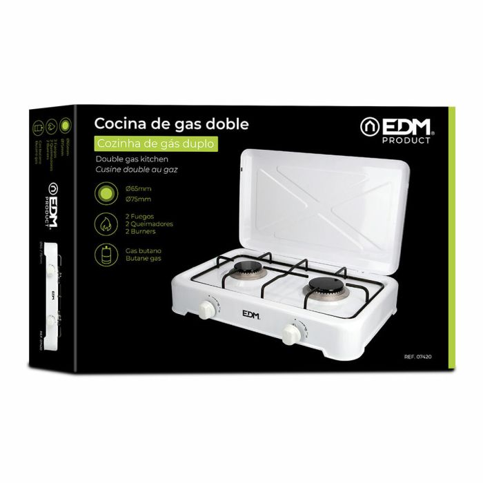 Hornillo de Gas EDM Blanco Metal 46 x 30 x 12 cm 1