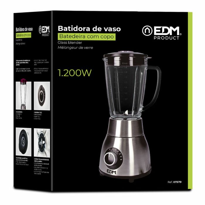 Batidora de Vaso EDM 07579 1200 W 1,8 L Multicolor 1