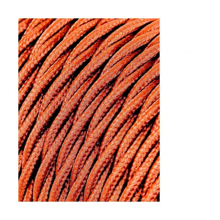 Carrete cable textil trenzado h03vv-f 2 x 0,75 mm² marrón, 5 m