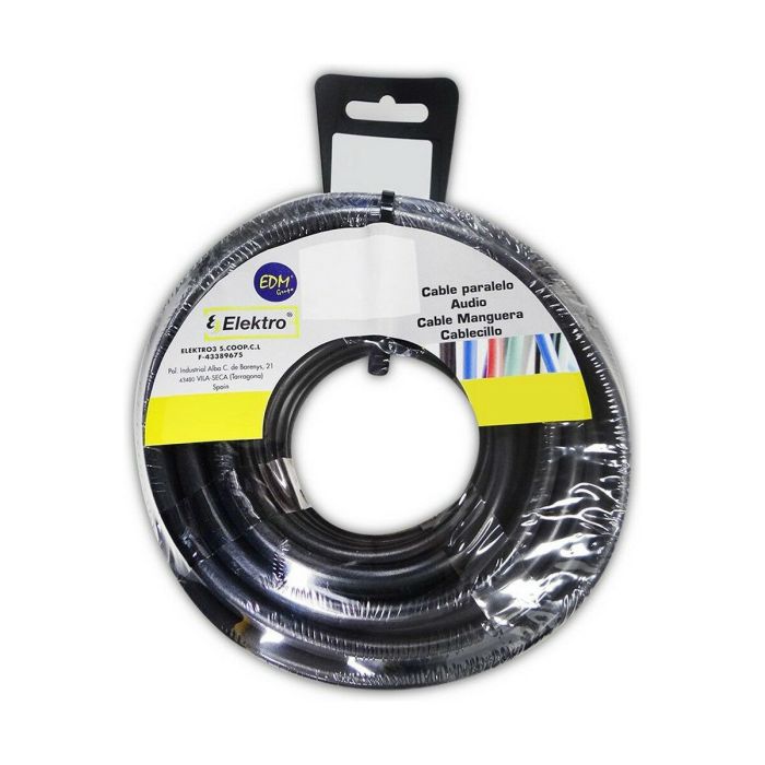 Cable EDM 2 x 1 mm Negro 15 m