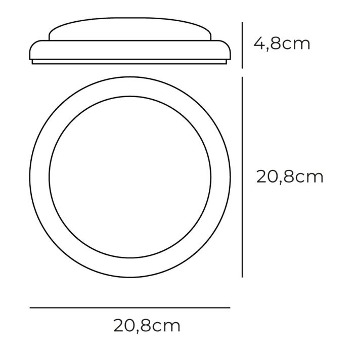 Aplique de Pared EDM 32446 Blanco Plástico F 18 W 120 W 1820 Lm Sensor de Movimiento Sensor de luz Redondo (4000 K) 1