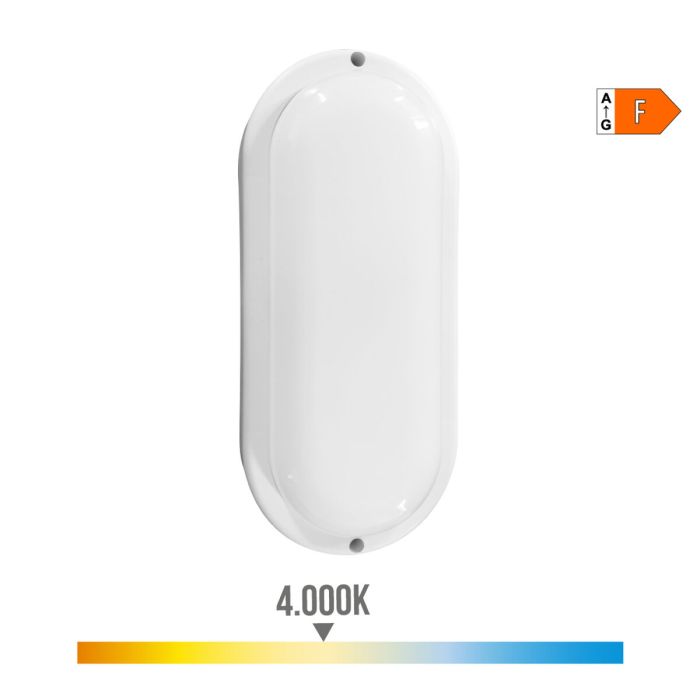 Aplique de Pared EDM 32448 Blanco Plástico F 18 W 120 W 1820 Lm Sensor de Movimiento Sensor de luz Ovalado (4000 K) 3