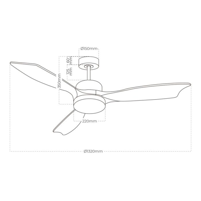 Ventilador de Techo con Luz EDM 33821 Báltico 20 W 2190 Lm 3