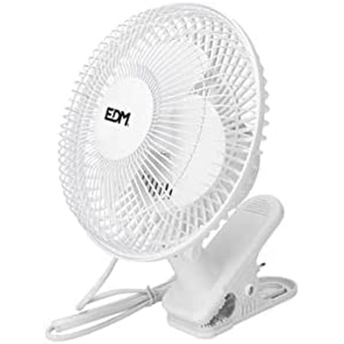 Ventilador de pinza. color blanco. potencia: 15w aspas: ø15cm 28cm edm