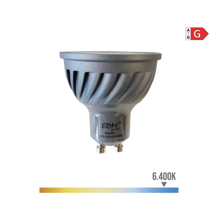 Bombilla LED EDM Regulable G 6 W GU10 480 Lm Ø 5 x 5,5 cm (6400 K) 2