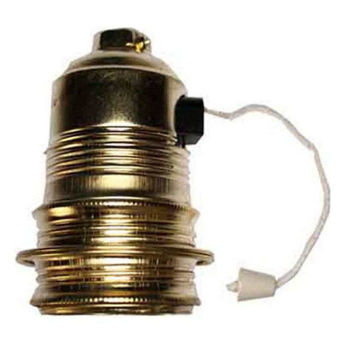 Portalamparas e27 con interruptor de tirador rosca europea Portalamparas e27 con interruptor de tirador rosca europea