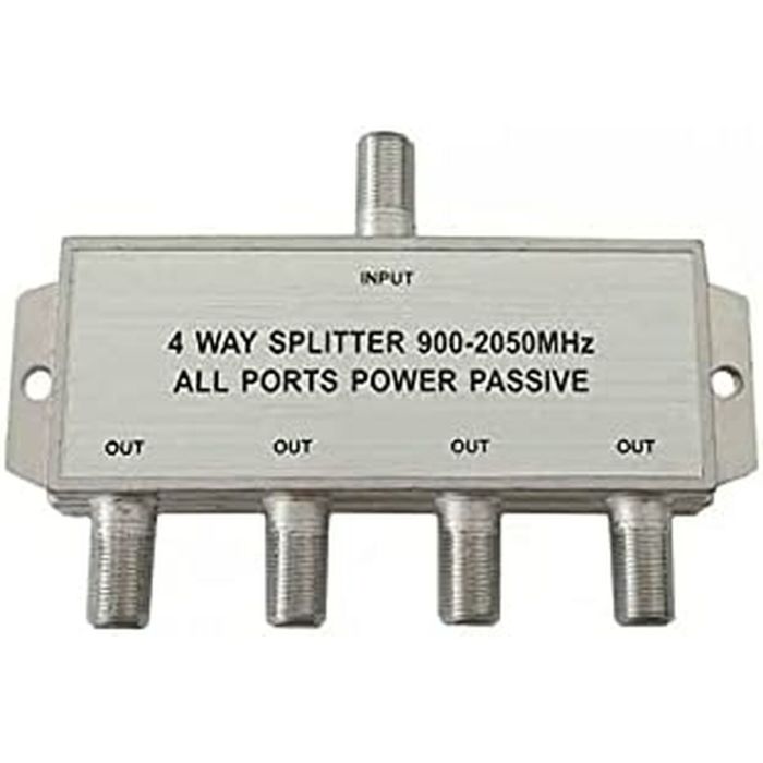 Separador/sat 4 vias 900-2050 mhz solo parabólica (retractilado)