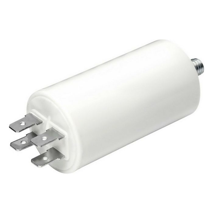 Condensador de arranque mka 4mf 5% 450v ø3,4x6,3cm con espiga m8 y faston simple 6,35 konek