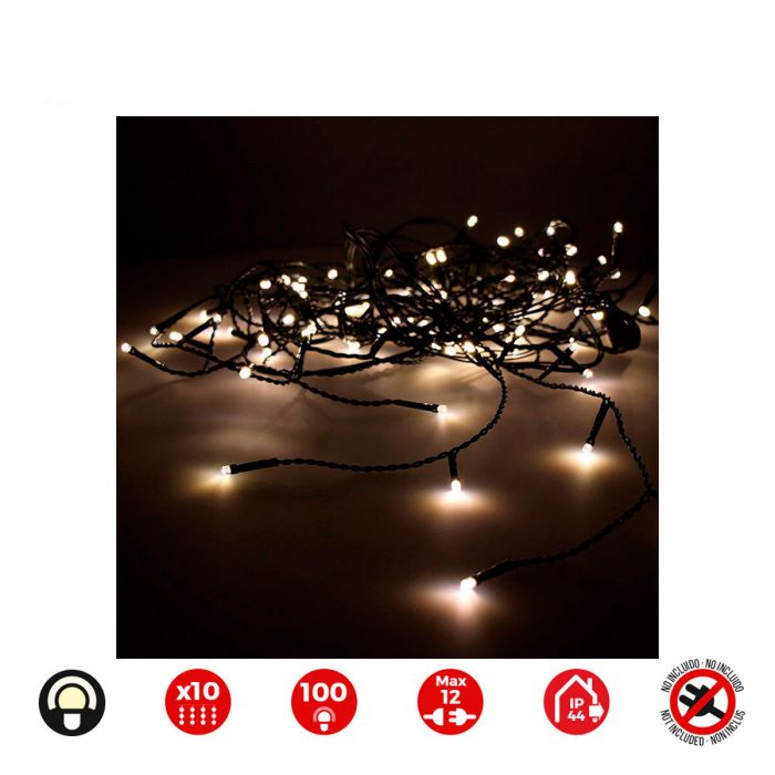 Cortina de Luces LED EDM Easy-Connect 1,8 W Blanco Cálido (2 x 1 m) 2