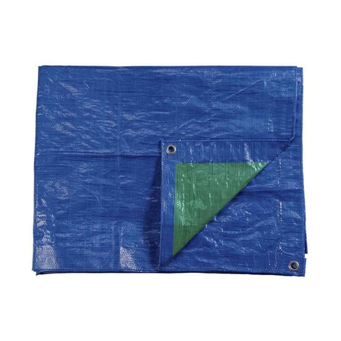 Toldo 6x10m de doble cara. color azul/verde. densidad 90 g/m²