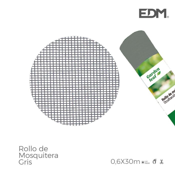 Mosquitera EDM Rollo Fibra de Vidrio Gris (0,6 x 30 m) 1