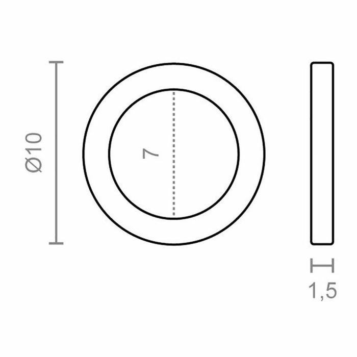 Arandelas EDM OV02 Oval Bisagras Latón Ø 10 mm 10 x 7 x 1,5 mm 1