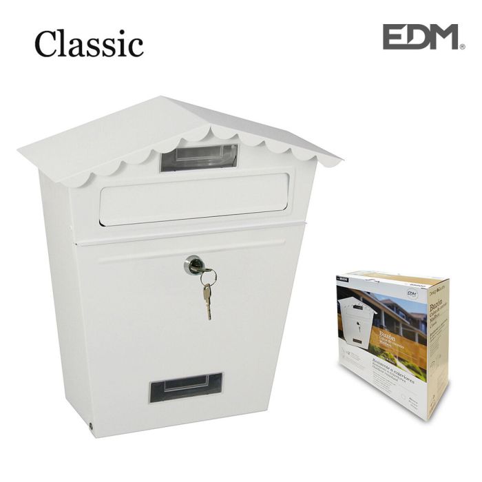 Buzón EDM Acero Blanco Classic (29,5 x 10,5 x 35,5 cm) 1