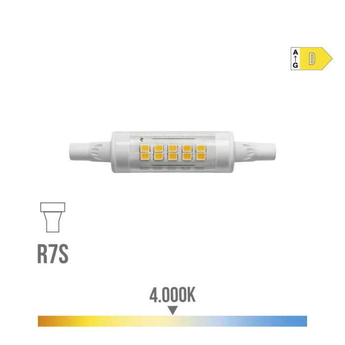 Bombilla LED EDM Lineal R7s 5,5 W 600 lm 4000 K D Ø 1,5 x 7,8 cm 2