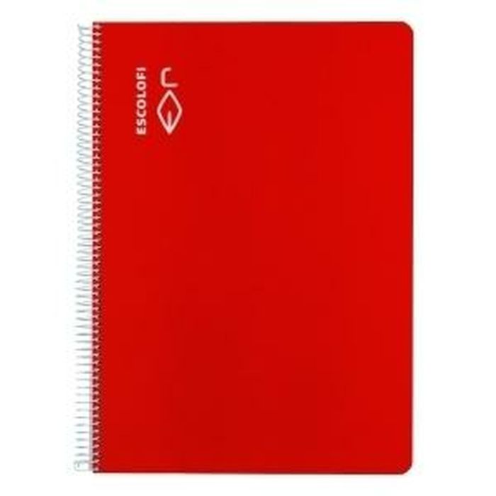 Cuaderno ESCOLOFI Din A4 50 Hojas 8 mm Rojo (5 Unidades) 1