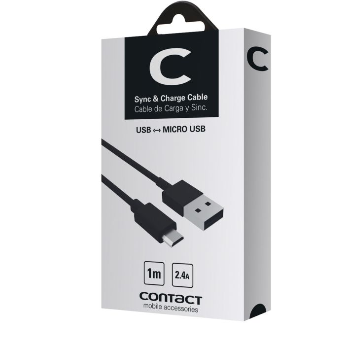 Cable USB a Micro USB Contact 1 m Negro 2