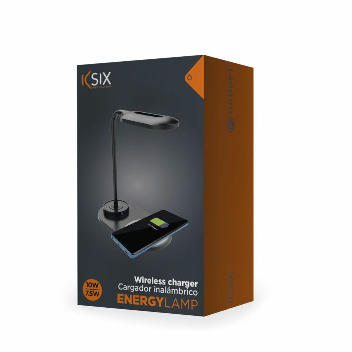 Lámpara LED con Cargador Inalámbrico para Smartphones KSIX 5W-10W 1