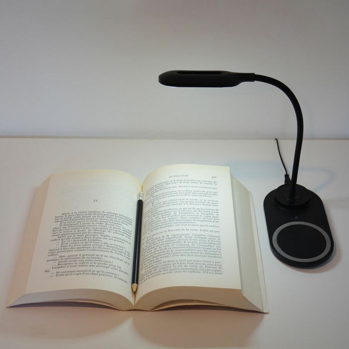 Lámpara LED con Cargador Inalámbrico para Smartphones KSIX 5W-10W 2