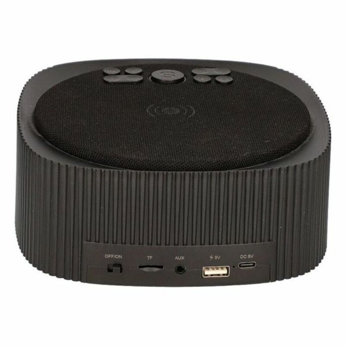 Radio Despertador con Cargador Inalámbrico KSIX TP-8427542105581_BXCQI12N_Vendor Bluetooth 10W Negro 2