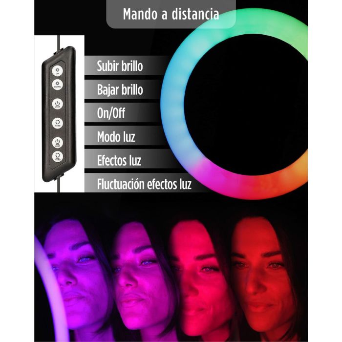Aro de Luz para Selfie Recargable KSIX Smartphone 12W 6