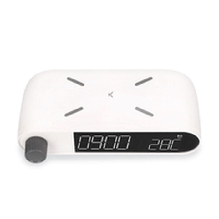 Reloj Despertador con Cargador Inalámbrico KSIX Retro Blanco 10 W 22