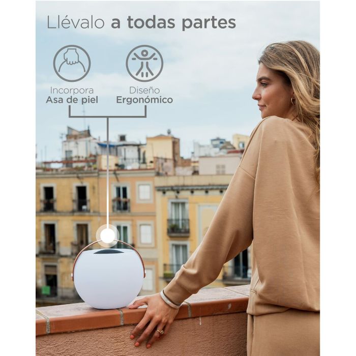 Altavoz Bluetooth con Lámpara LED KSIX Bubble Blanco Portátil 4