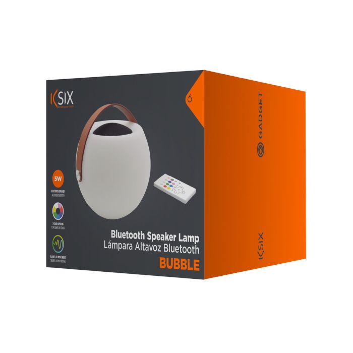 Altavoz Bluetooth con Lámpara LED KSIX Bubble Blanco Portátil 21