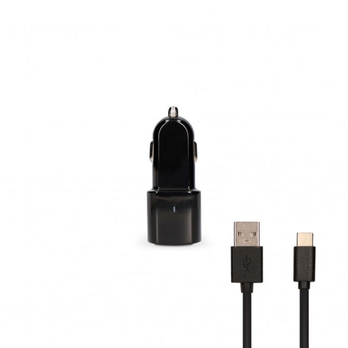 Cargador de Coche Contact USB-C (1 m) Negro 12