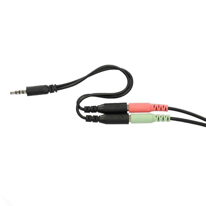 Auriculares con Micrófono Gaming KSIX Drakkar USB LED Negro Rojo 2