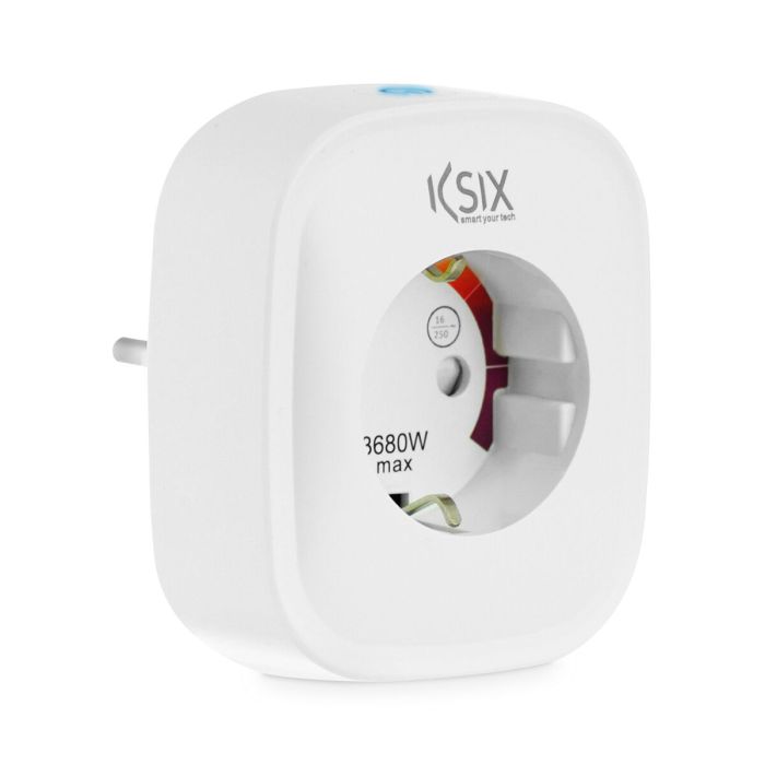 Enchufe Inteligente KSIX Smart Energy Slim WiFi 250V Blanco