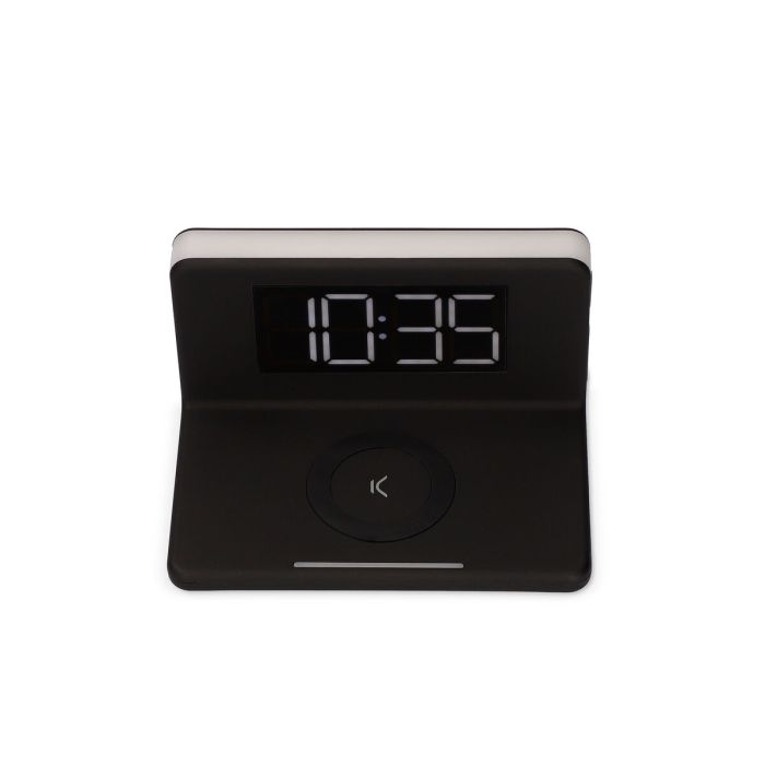 Reloj Despertador con Cargador Inalámbrico KSIX Qi Negro 11