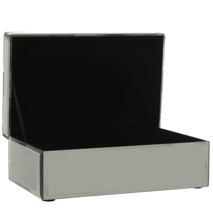 Caja-Joyero Alexandra House Living Gris Cristal Espejo 21 x 8 x 13 cm 1