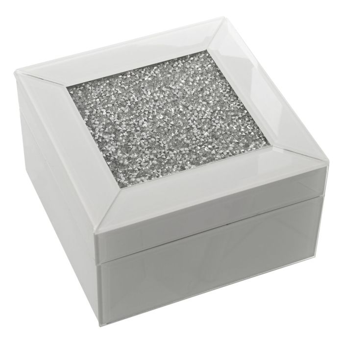 Caja-Joyero Alexandra House Living Blanco Cristal 14 x 8 x 14 cm