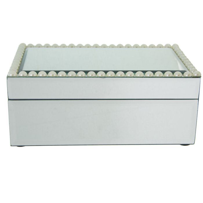 Caja-Joyero Alexandra House Living Transparente Cristal Espejo 21 x 9 x 13 cm 2