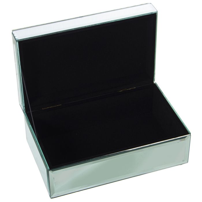 Caja-Joyero Alexandra House Living Transparente Cristal Espejo 21 x 9 x 13 cm 1