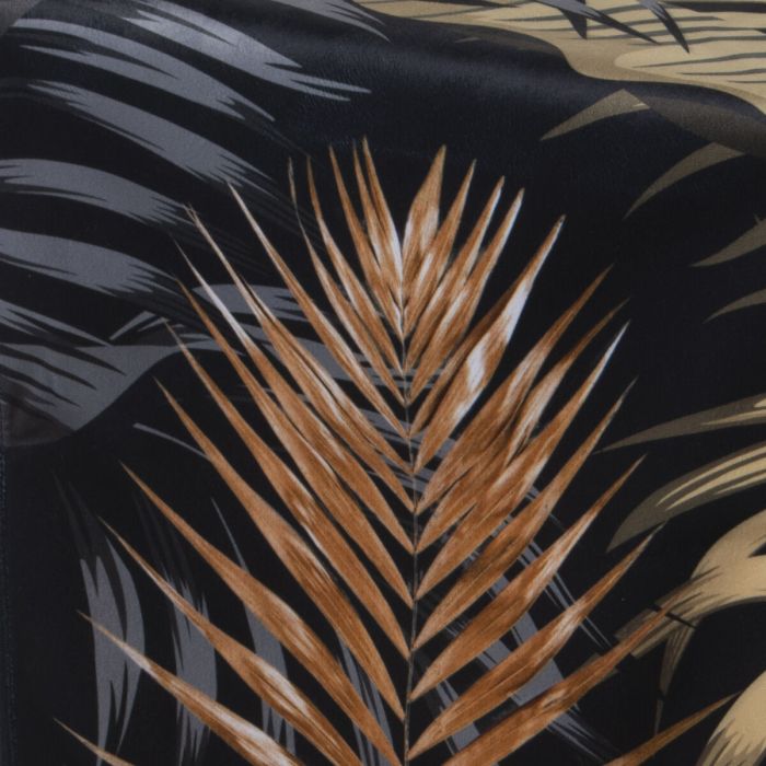 Camino de Mesa Alexandra House Living Marrón Negro Textil 180 x 30 cm Hojas Terciopelo 1