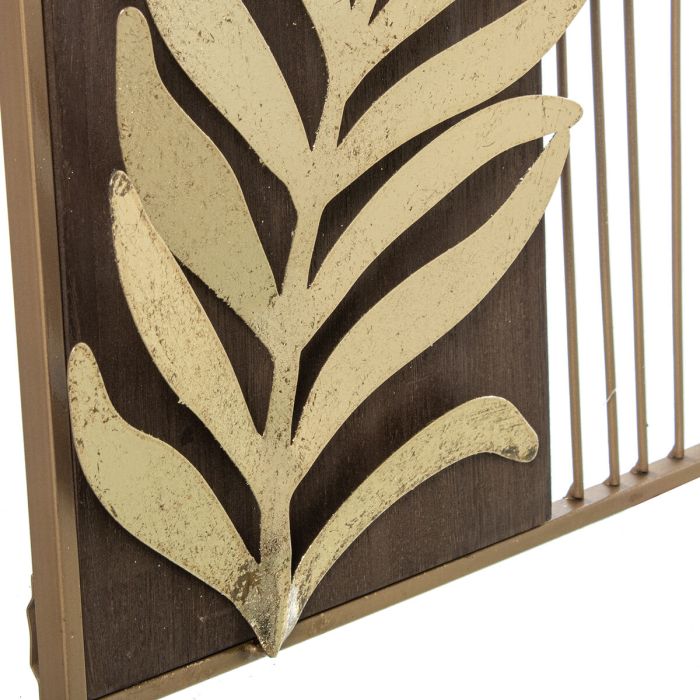 Decoración de Pared Alexandra House Living Dorado Metal 35 x 56 x 2,5 cm 1